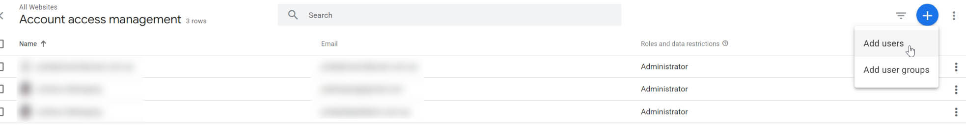 Add users Google Analytics