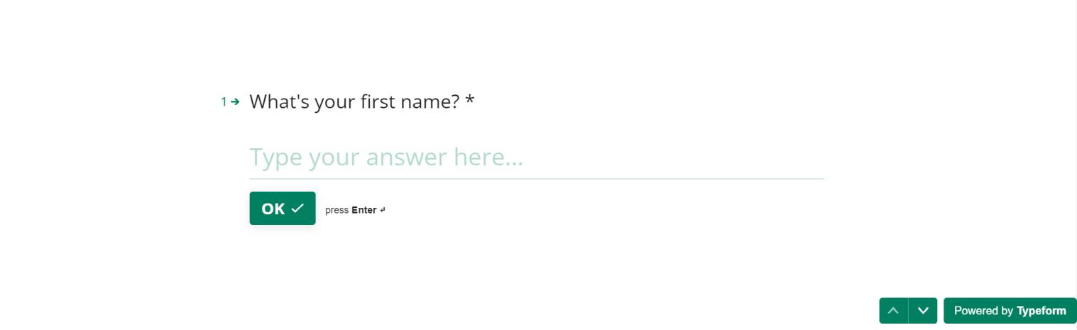 Typeform first name