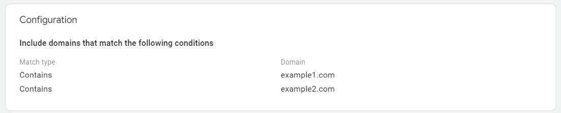 Examples of unwanted referrals in GA4