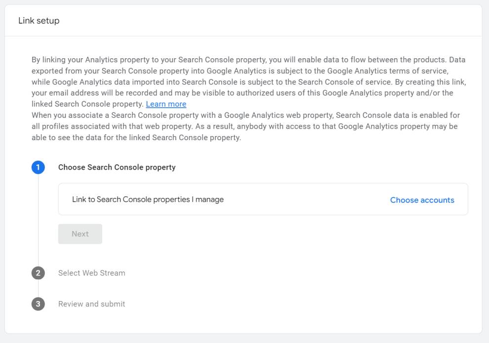 Google Search Console link