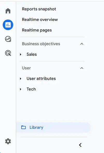 Hidden library in GA4