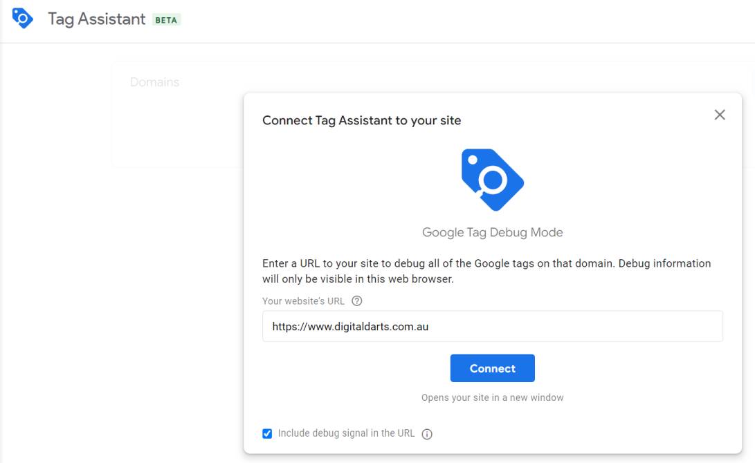 Include debug signal in the URL