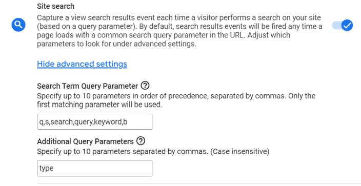 Search term query parameter