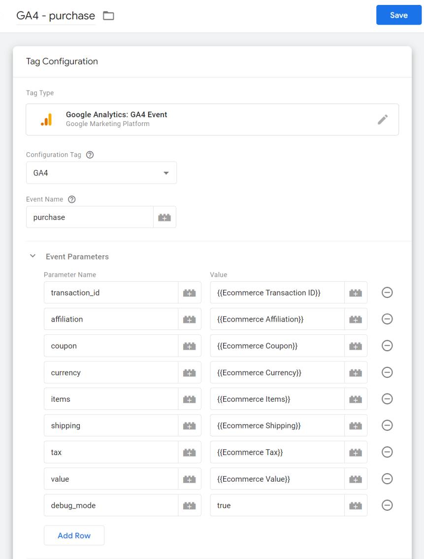 debug_mode true in Google Tag Manager