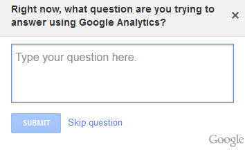 Google Analytics survey