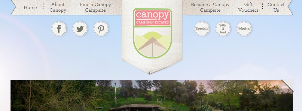 Axis of interaction Canopy Camping interrupted logo