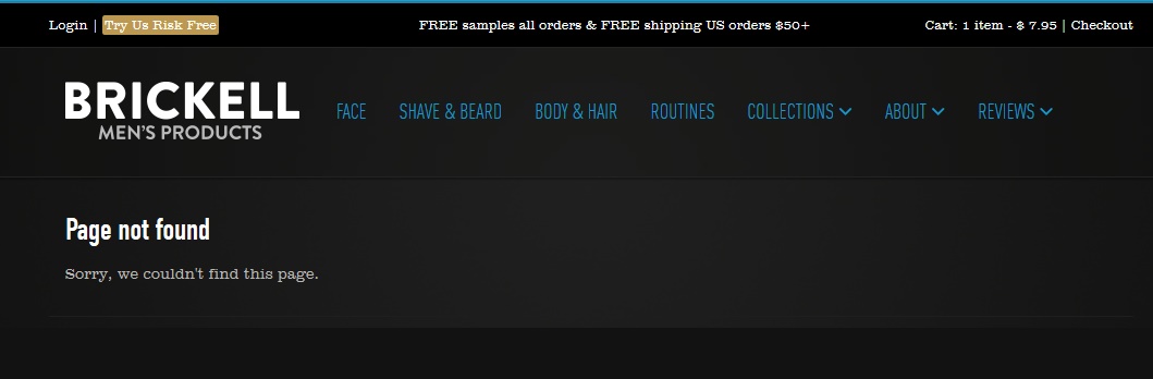 404 Shopify example