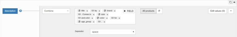 DataFeedWatch description combination
