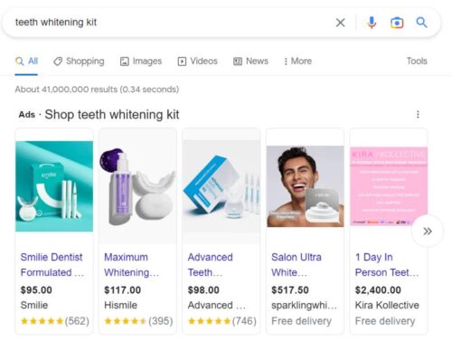 Google Product Ratings stars