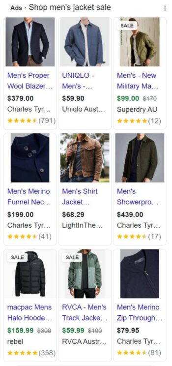 Google Shopping sale price drop strikethrough