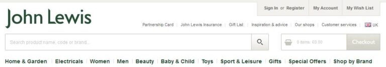 Brick and mortar location John Lewis