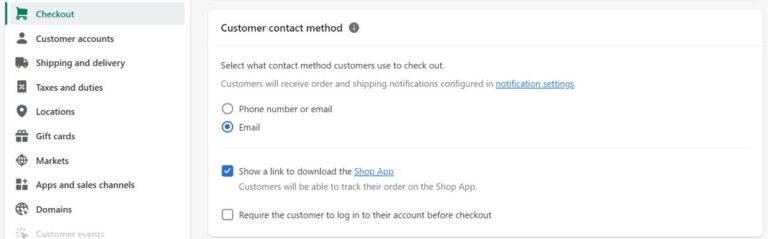 Shopify guest checkout