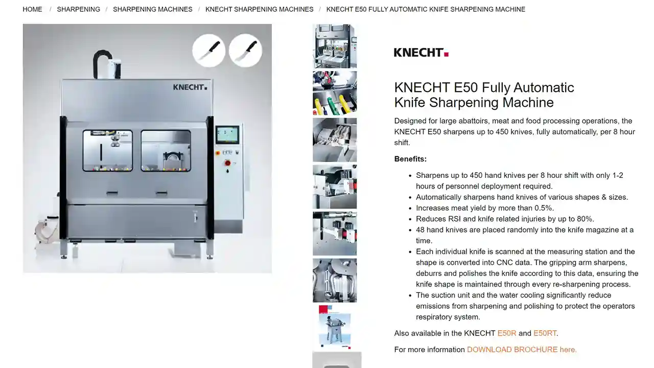 Knecht product creation of automatic knife sharpening