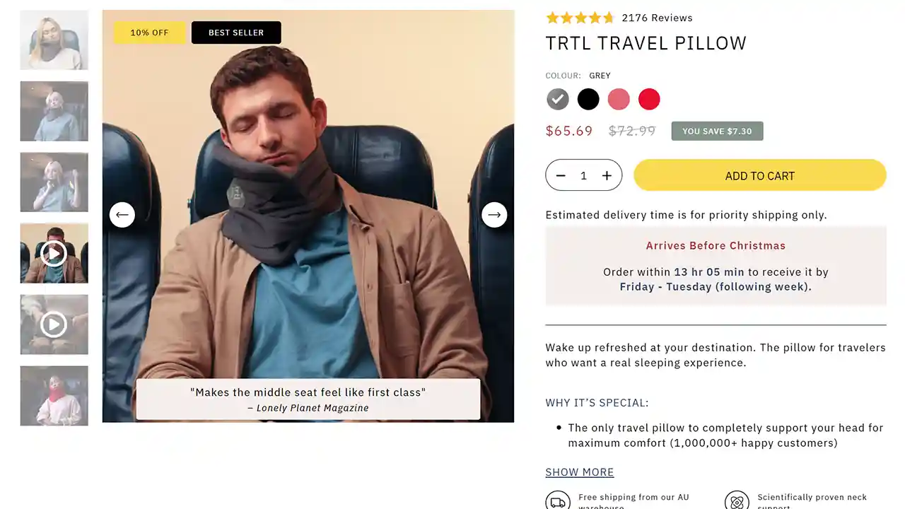 Trtl pillow on plane innovation development