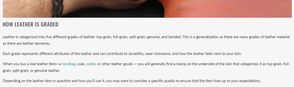 how leather is graded stronger intro