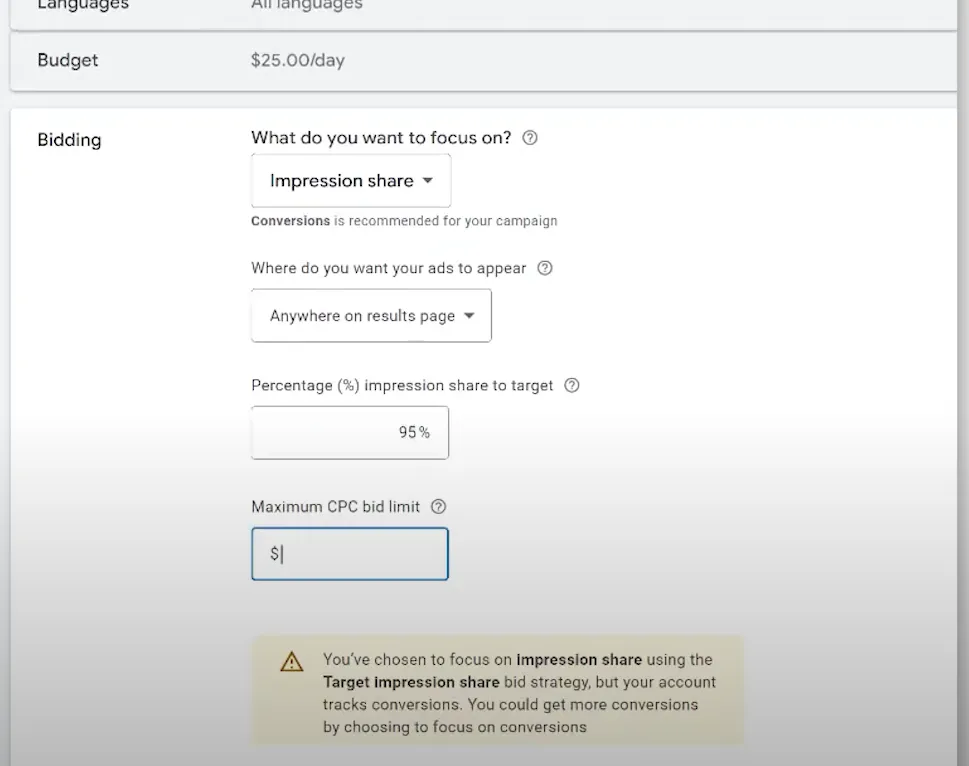 Optimize branded campaign bids in Google Ads