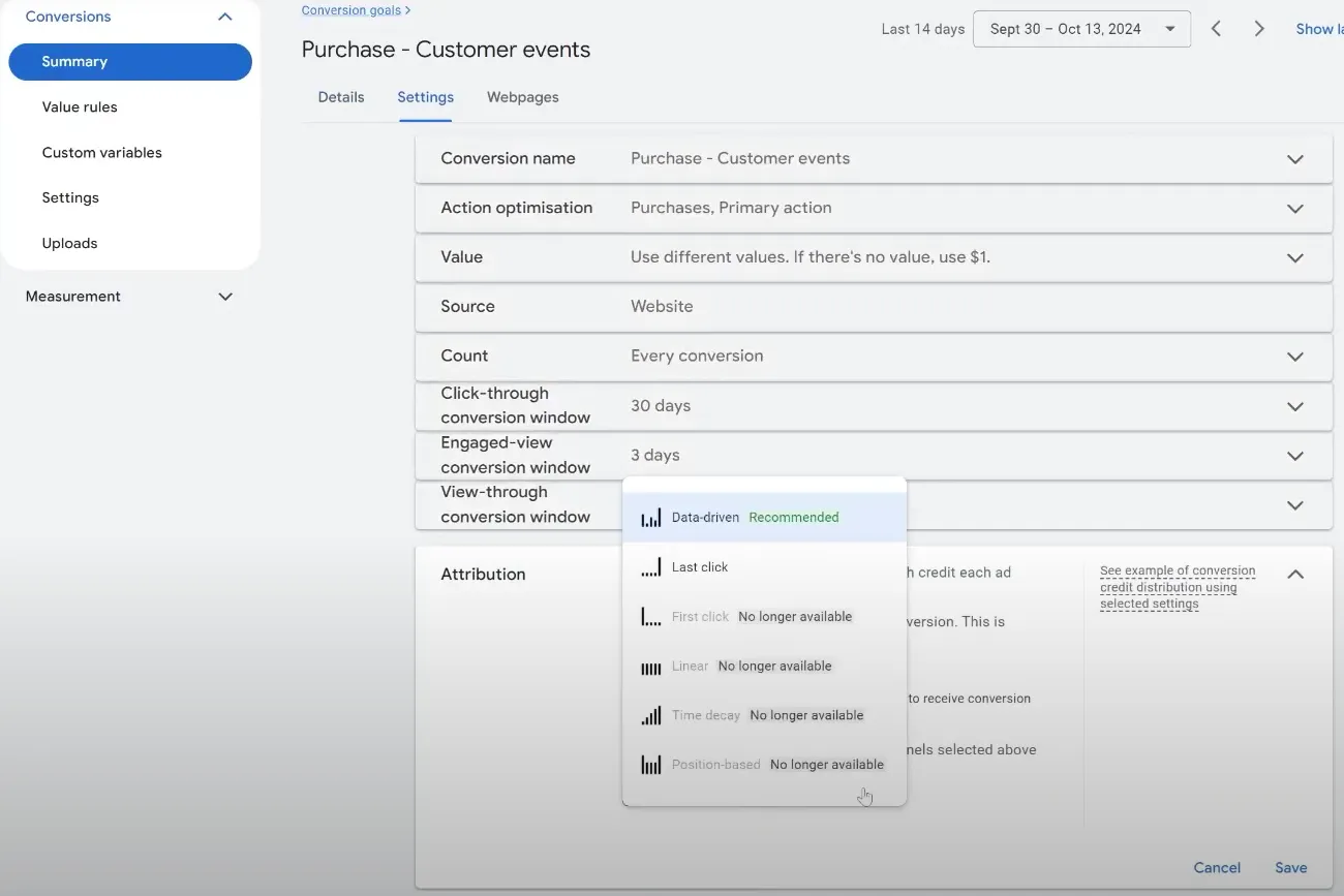 Use data-driven attribution model - Google Ads