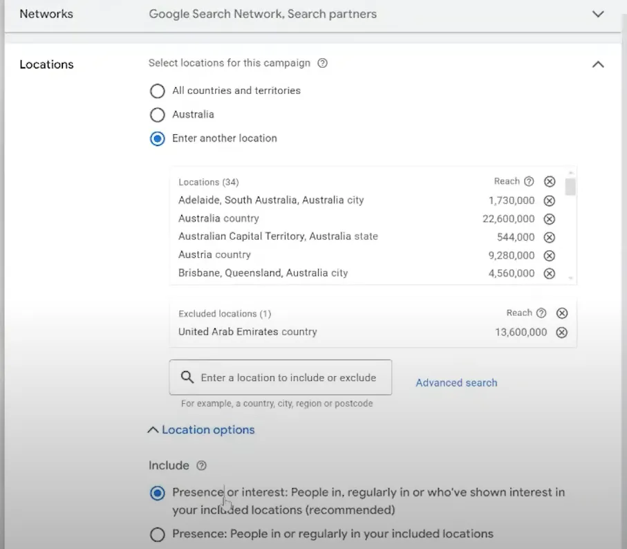Use presence-only location settings