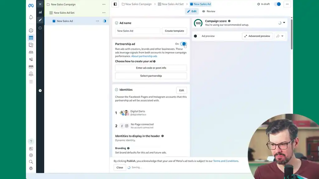 Enable partnership ads