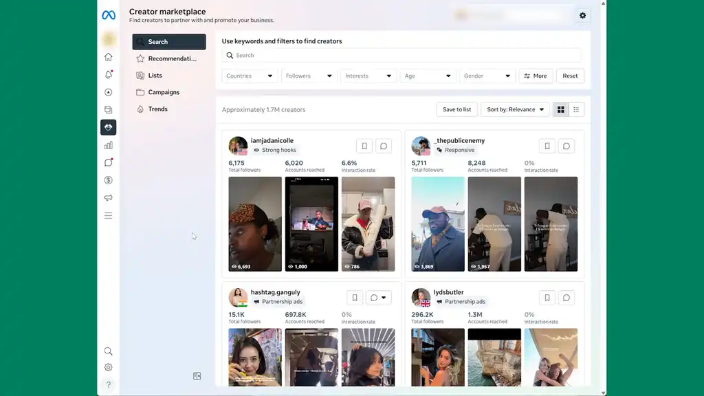 Meta's creator marketplace