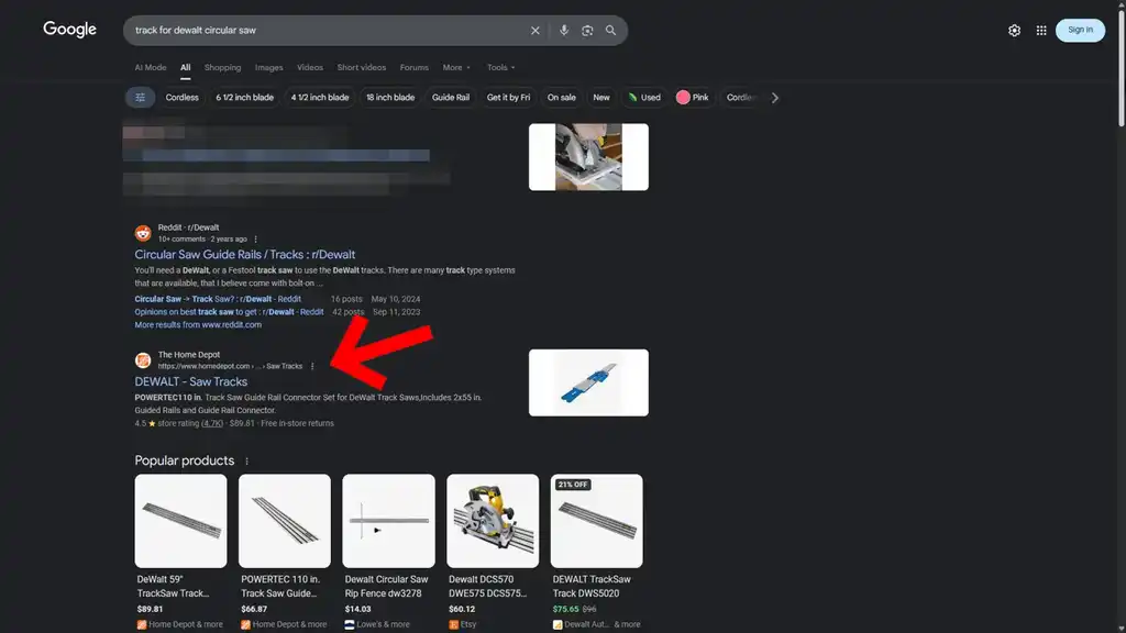 Collection pages were top results not blogs for questions